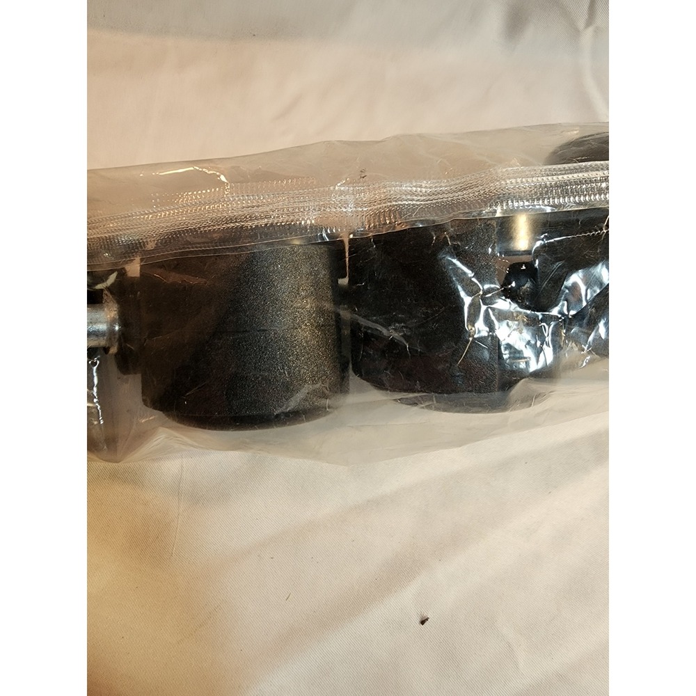 Set of 5 Black Office Chair Caster Wheels Replacement Twin Wheel Swivel Stem - Picture 3 of 4